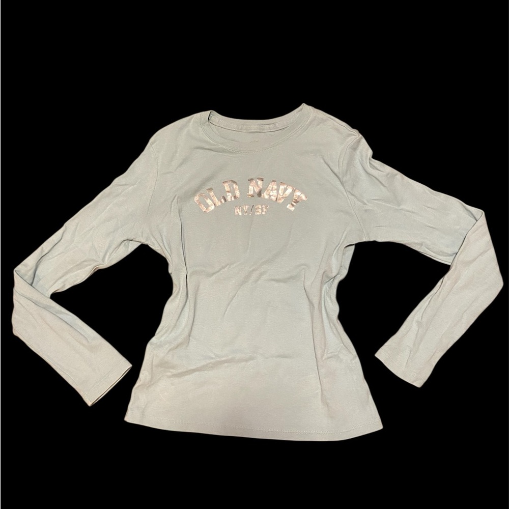 Old Navy Women's Light Blue Long Sleeve Tee